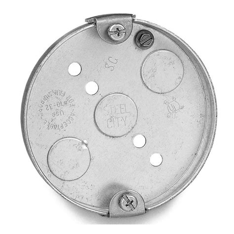 steel city metal round electrical box